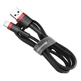 Baseus Cafule USB Type-A – iPhone, 1.5A töltőkábel, 2m, piros/fekete