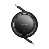 Baseus Free2Draw Mini USB Type-C, 100W automata behúzós gyorstöltő adatkábel, 1m, fekete