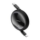 Baseus Free2Draw Mini USB Type-C, 100W automata behúzós gyorstöltő adatkábel, 1m, fekete