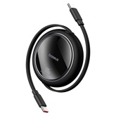 Baseus Free2Draw Mini USB Type-C, 100W automata behúzós gyorstöltő adatkábel, 1m, fekete