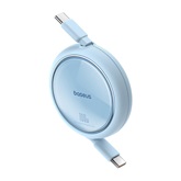 Baseus Free2Draw Mini USB Type-C, 100W automata behúzós gyorstöltő adatkábel, 1m, kék