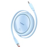 Baseus Free2Draw Mini USB Type-C, 100W automata behúzós gyorstöltő adatkábel, 1m, kék
