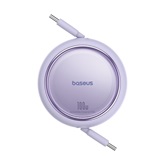 Baseus Free2Draw Mini USB Type-C, 100W automata behúzós gyorstöltő adatkábel, 1m, lila