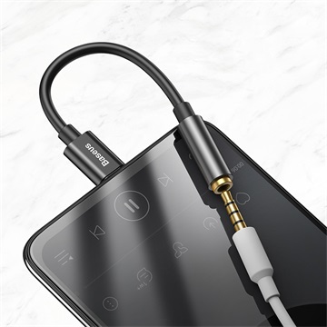 Baseus L54 USB Type-C – 3.5 mm jack audió kábel, fekete