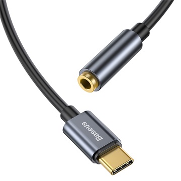Baseus L54 USB Type-C – 3,5 mm jack audió kábel, szürke
