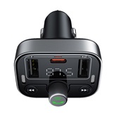 Baseus S-09 Pro FM transzmitter, zenelejátszó, autós töltő, fekete