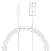 Baseus Superior USB Type-A – iPhone, 2.4A gyorstöltő adatkábel, 1m, fehér