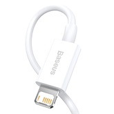 Baseus Superior USB Type-A – iPhone, 2.4A gyorstöltő adatkábel, 1m, fehér