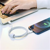 Baseus Superior USB Type-A – iPhone, 2.4A gyorstöltő adatkábel, 1m, fehér