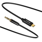 Baseus M01 Yiven USB Type-C – 3,5 mm jack audió kábel, 1.2m, fekete