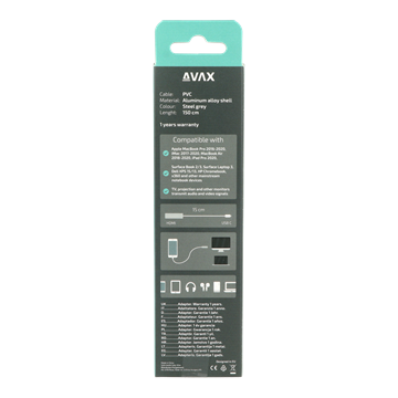 AVAX AD603 CONNECT+ Type C - HDMI 4K/60Hz adapter, alumínium