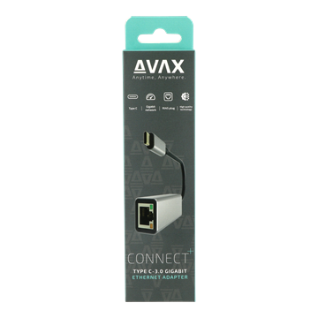 AVAX AD604 CONNECT+ Type C 3.0 - Gigabit Ethernet adapter, alumínium