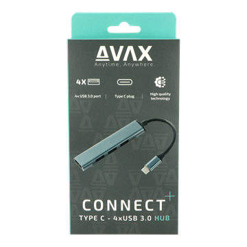 AVAX HB601 CONNECT+ Type C - 4xUSB 3.0 HUB