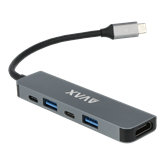 AVAX HB611 CONNECT+ 5in1 Multi HUB Type C - HDMI(4k60Hz), TypeC, 2xUSB 3.0, PD 100W