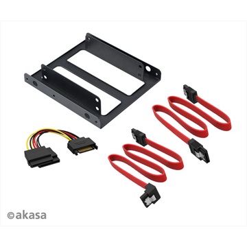 Akasa - 2.5" SSD & HDD Adapter with SATA Cables - AK-HDA-11 
