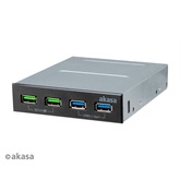 Akasa - 3,5" - előlapi panel - 2 x USB3.1 + 1 x USB3.0 + USB Type-C - AK-ICR-34