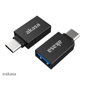 Akasa - USB Type-C Male to USB Type-A Female Adapter - Duo pack - AK-CBUB62-KT02