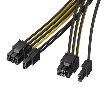 Akasa PCIe 8-Pin to Dual PCIe (6+2)-Pin Splitter Cable - Osztókábel - AK-CBPW24-KT06