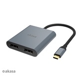 Akasa USB Type-C - 2 x Displayport MST - 18cm - AK-CBCA18-18BK