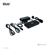 Club3D DisplayPort/HDMI KVM Switch/Dock 4K60Hz For USB Type-C kimenet