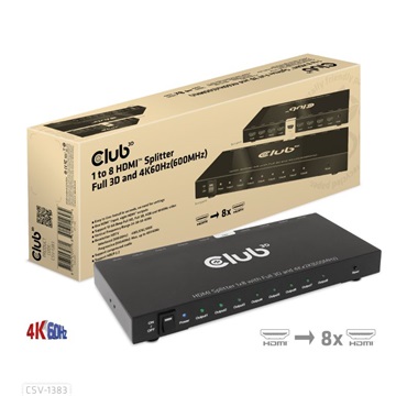 Club3D HDMI 2.0 UHD Splitter 8 ports
