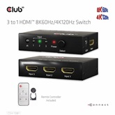 Club3D HDMI 2.1 UHD Switchbox 3 Ports