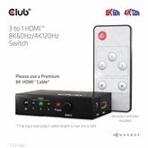 Club3D HDMI 2.1 UHD Switchbox 3 Ports