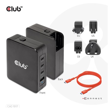 Club3D USB-C Power Adapter 140W -  Hálózati töltő