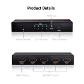 Club3D HDMI 2.0 4K60Hz UHD Switchbox 4 ports