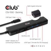 Club3D USB-C 7in1 Hub HDMI 4K60Hz SD TF Card slot 2x USB-A + USB-C PD RJ45