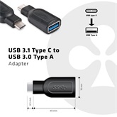 Club3D USB TYPE C 3.1 GEN 1 Male to USB 3.1 GEN 1 Type A Female adapter 
