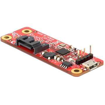 Delock 62626 Raspberry Pi USB micro-B anya / USB pin header > Sata 7pin konverter