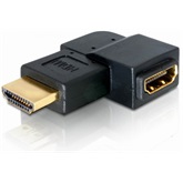 Delock 65077 HDMI apa > HDMI anya 90° balra hajlított adapter