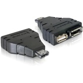Delock 65119 Power-over-eSATA > 1x eSATA and 1x USB adapter