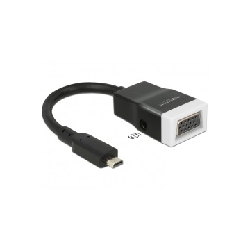 Delock 65589 HDMI-micro D dugó - VGA hüvely audióval adapter