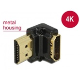 Delock 65662 HDMI-A anya > HDMI-A apa High Speed HDMI Ethernettel 4K 90° lefelé forgatott adapter - Fekete