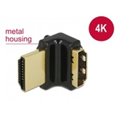 Delock 65663 HDMI-A anya > HDMI-A apa High Speed HDMI Ethernettel 4K 90° felfelé forgatott adapter - Fekete