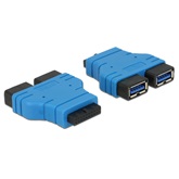 Delock 65670 USB3.0 pin header anya > 2x USB3.0 Type-A anya parallel adapter