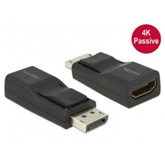 Delock 65685 Displayport 1.2 dugós csatl. > HDMI csatl. hüvely 4K passzív adapter - Fekete