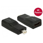 Delock 65686 mini Displayport 1.2 dugós csatl. > HDMI csatl. hüvely 4K passzív adapter - Fekete
