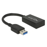 Delock 65698 Átalakító USB 3.1 Gen 2 A-típusú csatlakozódugó > USB Type-C™ típusú csatlakozóhüvely, aktív