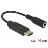 Delock 65842  USB C bementi Stereo Jack kimeneti audio adapter - 14 cm
