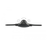 Delock 66435 Hangmegosztó sztereo jack apa 3,5 mm - sztereo jack anya 3,5 mm 3-tűs hajlított + hangerő szabályzó