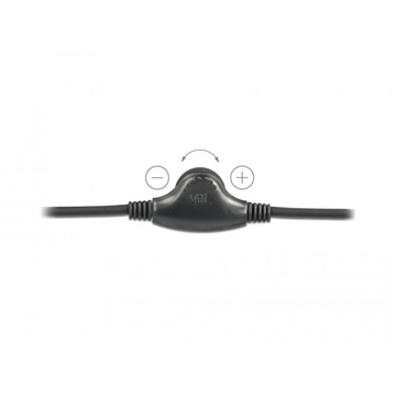 Delock 66435 Hangmegosztó sztereo jack apa 3,5 mm - sztereo jack anya 3,5 mm 3-tűs hajlított + hangerő szabályzó