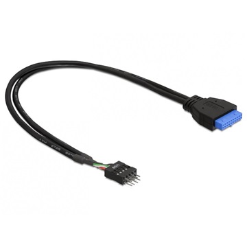Delock 83095 kábel USB 3.0 pin header anya > USB 2.0 pin header apa