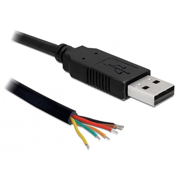 Delock 83117 USB 2.0 apa > soros-TTL konverter 6 nyílt kábel - 1,8m (3.3V)