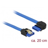 Delock 84989 SATA kábel 6 Gb/s hüvely, egyenes >SATA hüvely, jobbra néző csatlakozódugóval kék - 20 cm