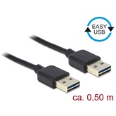 Delock 85191 EASY-USB 2.0-A apa > EASY-USB USB 2.0-A apa adapter - 0,5m
