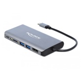 Delock 87683 USB-C dokkoló állomás 4K - HDMI / DP / USB 3.0 / SD / LAN / PD 3.0