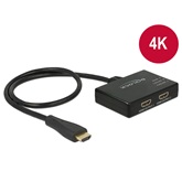 Delock 87700 HDMI UHD-es elosztó 1 x HDMI-bemenet > 2 x HDMI-kimenet 4K